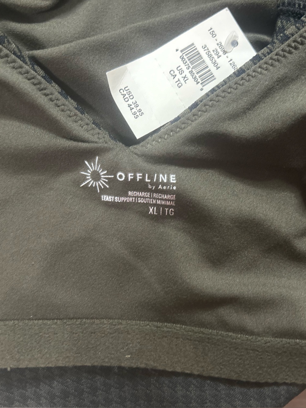 Aerie Mini Houndstooth Sports Bra - Picture 5 of 5